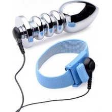 Slave4master E-Stim Ribbed Anal Plug with Penis Strap