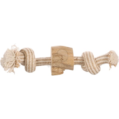 Flamingo Java въже за дъвчене с кубче кафеено дърво S