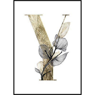 Jen tak z lásky Plakát První písmeno jména - zlatá Rozměr plakátu: 30 x 40 cm, Materiál plakátu: 200 g papír, Pozadí: Bílá, Písmeno: Y