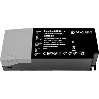 Deko-Light LED-napájení BASIC, DIM, CV, 12V 2,5-25W konstantní napětí 200-2080 mA IP20 stmívatelné 12V DC 2,50-25,00 W 862240