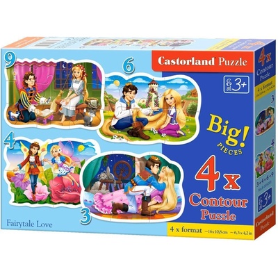 Castorland Baby Pohádkové páry 4v1 3,4,6,9 dílků