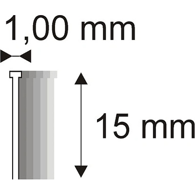 Truhlářské Brady Narex 12/15 (18G) - 1 x 15 mm kusů v balení 1000
