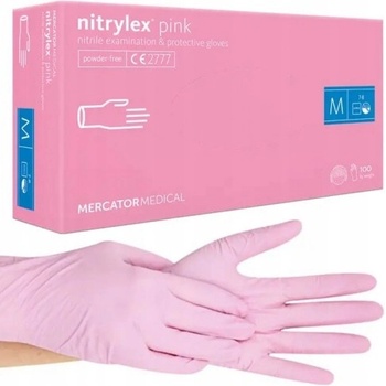 Mercator Medical Nitrylex Pink Nitrilové rukavice ružové 100 ks
