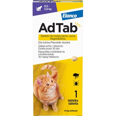 AdTab žuvacie tablety pre mačky 0,5-2 kg 1 ks