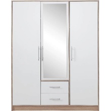 Meblar Smart SRL2 se zrcadlem Bílá sonoma 150 x 190 x 56 cm