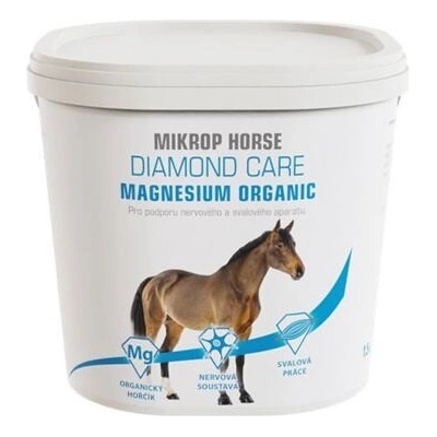 MIKROS Horse Diamond Care Magnesium Organic Doplňkové krmivo pro podporu nervů a svalů 1,5 kg