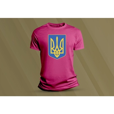 Sandratex dětské bavlněné tričko Státní znak Ukrajiny. fuchsia