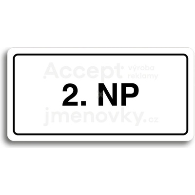 ACCEPT Piktogram 2. NP - bílá tabulka - černý tisk