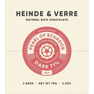 Heinde & Verre 71% hořká čokoláda Pearl of Ecuador 70 g