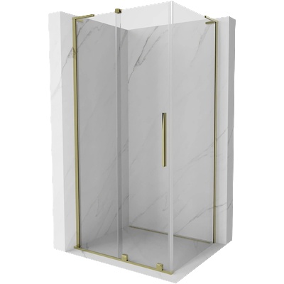 Mexen Velar L плъзгаща се душ кабина 120 x 75 cm, прозрачна, златна - 871-120-075-03-50 (871-120-075-03-50)
