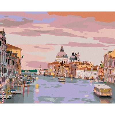 Zuty Malování Podle Čísel Canal Grande Benátky Itálie 80 x 100 cm Plátno Rám