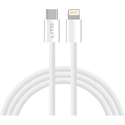 Lito - Кабел за данни (LD04) - Type-C към Lightning Fast Charging PD60W, 1m - Бял