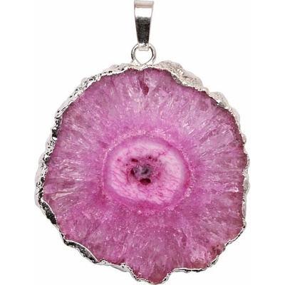 Nefertitis Sluneční křišťál řez krápníkem přívěsek hot pink NF45607