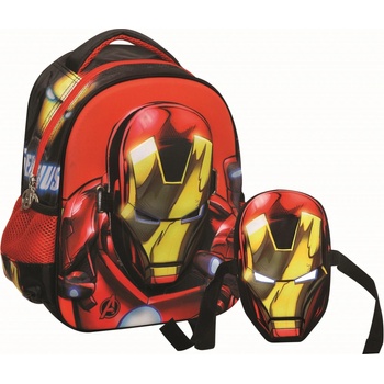 Gim batoh Iron Man s Maskou červený