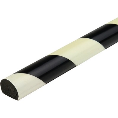 DP 10912 Varovný a ochranný profil 1 - 4x3x100 cm Čierna-Zelená