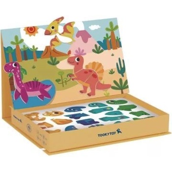 Tooky Toy Tooky Toy: Магнитна кутия с пъзели - Динозаври