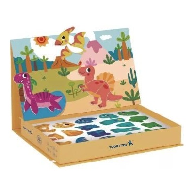 Tooky Toy Tooky Toy: Магнитна кутия с пъзели - Динозаври