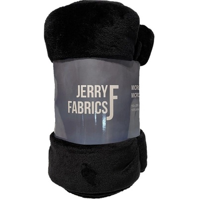 JERRY FABRICS Deka microflanel super soft Černá