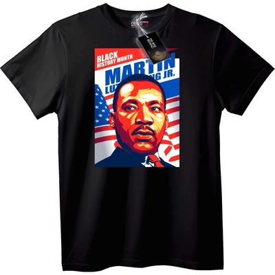 NOONEBRAND Тениска Черен исторически месец MLK - L, White