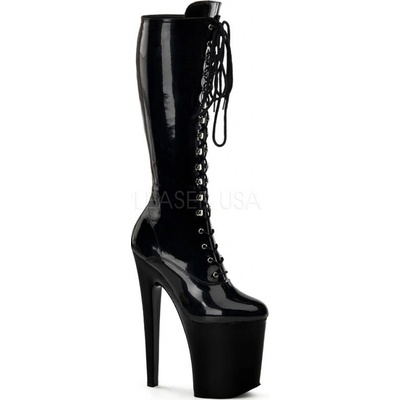 Pleaser XTREME-2020 - Dámske kozačky Černé Lakované Velikost 40