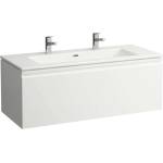 Laufen Pro S - Шкафче с двойна мивка, 120x53x50 см, 1 чекмедже, лъскаво бяло H8609684751071 (H8609684751071)