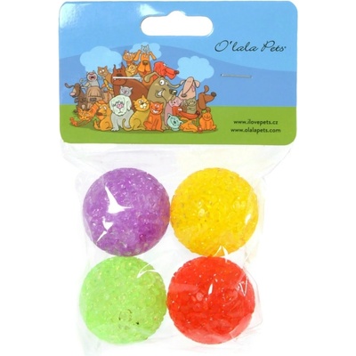 Olala Pets loptička Galaxy s rolničkou 4 cm / 4 ks