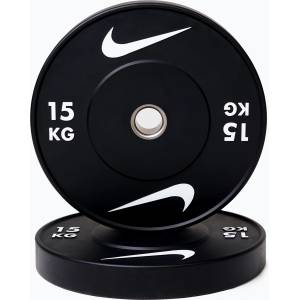 Nike strength Бъмпер тежести Nike Strength Rubber Bumper Plates 15 kg black/white