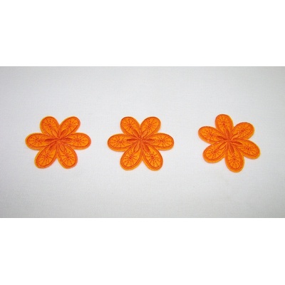 Nažehľovačka kvet priemer 4,5cm oranžová