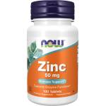 NOW NOW Zinc 50mg, 100 Tablets - fitnesdobavki - 15,45 лв