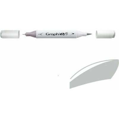 Lihová fixa GRAPH'IT oboustranná Brush & Fine, Neutral Grey 3