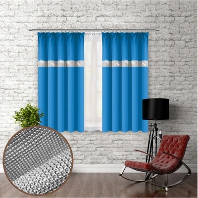 Mondo Italia Záves na riasiacej páske so zirkónmi 140x160 cm blankytne modrý Blankytna modrá 140x160 cm