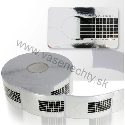 Allepaznokcie šablony na nechty strieborné 100ks