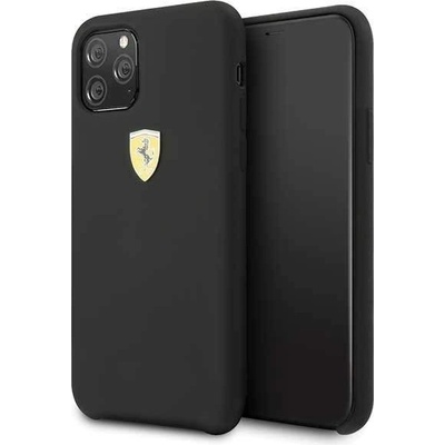 Ferrari Hard Silicone Case - силиконов (TPU) калъф за iPhone 11 Pro (черен)