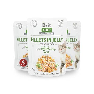 Brit Care Cat kapsička Fillets in Jelly with Wholesome Tuna 85 g