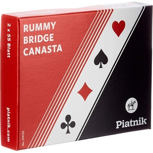 Piatnik Карти за игра Piatnik - Rummy Bridge Canasta - 2 тестета