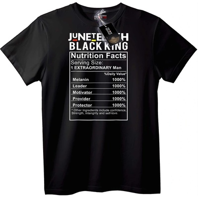 NOONEBRAND Тениска Juneteenth Black King Nutrition - 6XL, White