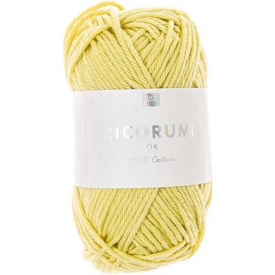 Rico Design Bavlněná háčkovací příze Ricorumi dk odstín 062 pastelově žlutá - 1 ks
