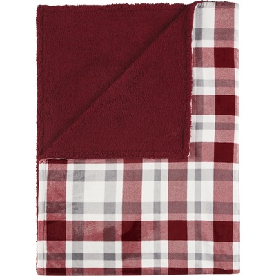 Livarno Hebká deka kostka/červená 150x200 – Zboží Mobilmania