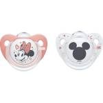 Nuk Силиконови залъгалки NUK - Mickey, 0-6 месеца, 2 броя (10730041-Момиче)