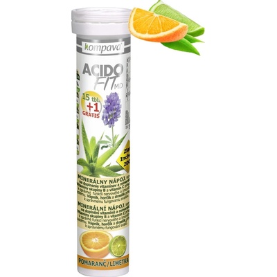Kompava AcidoFit Pomaranč limetka 90 g 2 x 10 tabliet 72 g 16 tabliet