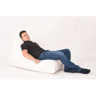 Pufrelax Калъф за пуф шезлонг, 320л. , Kudos - White, (Не съдържа пълнеж), PU кожа