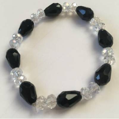 Fashion Jewelry barevné sklo-černé 2-a147