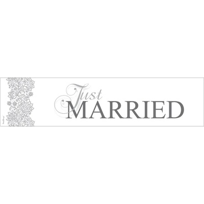 PartyDeco Сватбена регистрационна табела - Just Married