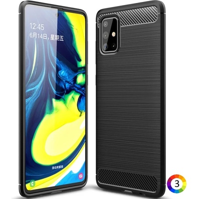 Samsung Galaxy A71 Удароустойчив Carbon Fiber Калъф и Протектор