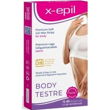 X-Epil Premium Soft Depilačné pásiky so studeným voskom na depiláciu tela 12 ks