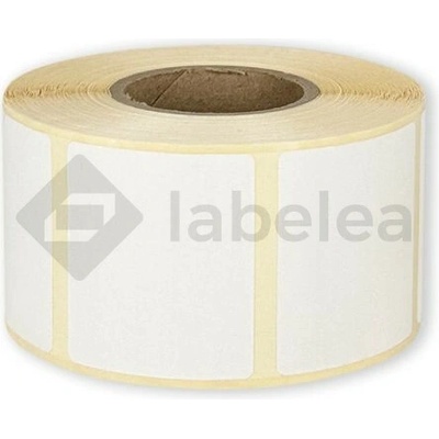 Labelea Samolepiace TERMO etikety 47x41 mm biele papierové, 1000 etikiet na rolke, Farba etikiet Biela, Vnútorný priemer dutinky 40 mm ETM047041W