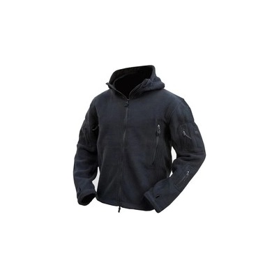 mikina fleece RECON s kapucí černá