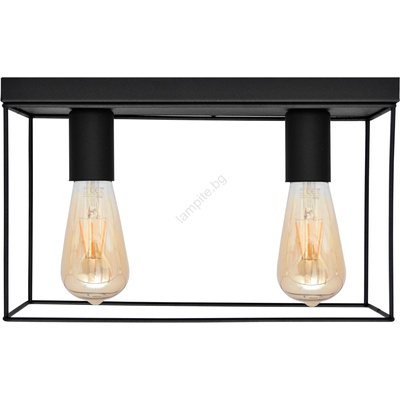 Helam Плафон FINN 2xE27/15W/230V черен (HE1635)