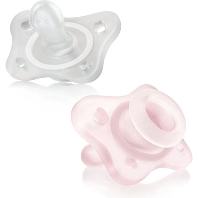 Chicco cumlík Physio Mini Soft celosilikon dievča 2 ks sivá
