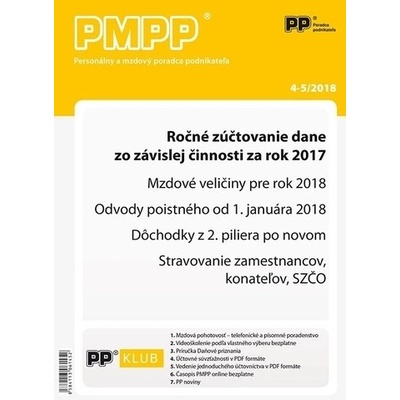 PMPP 4-5/2018 Ročné zúčtovanie dane zo závislej činnosti za rok 2017